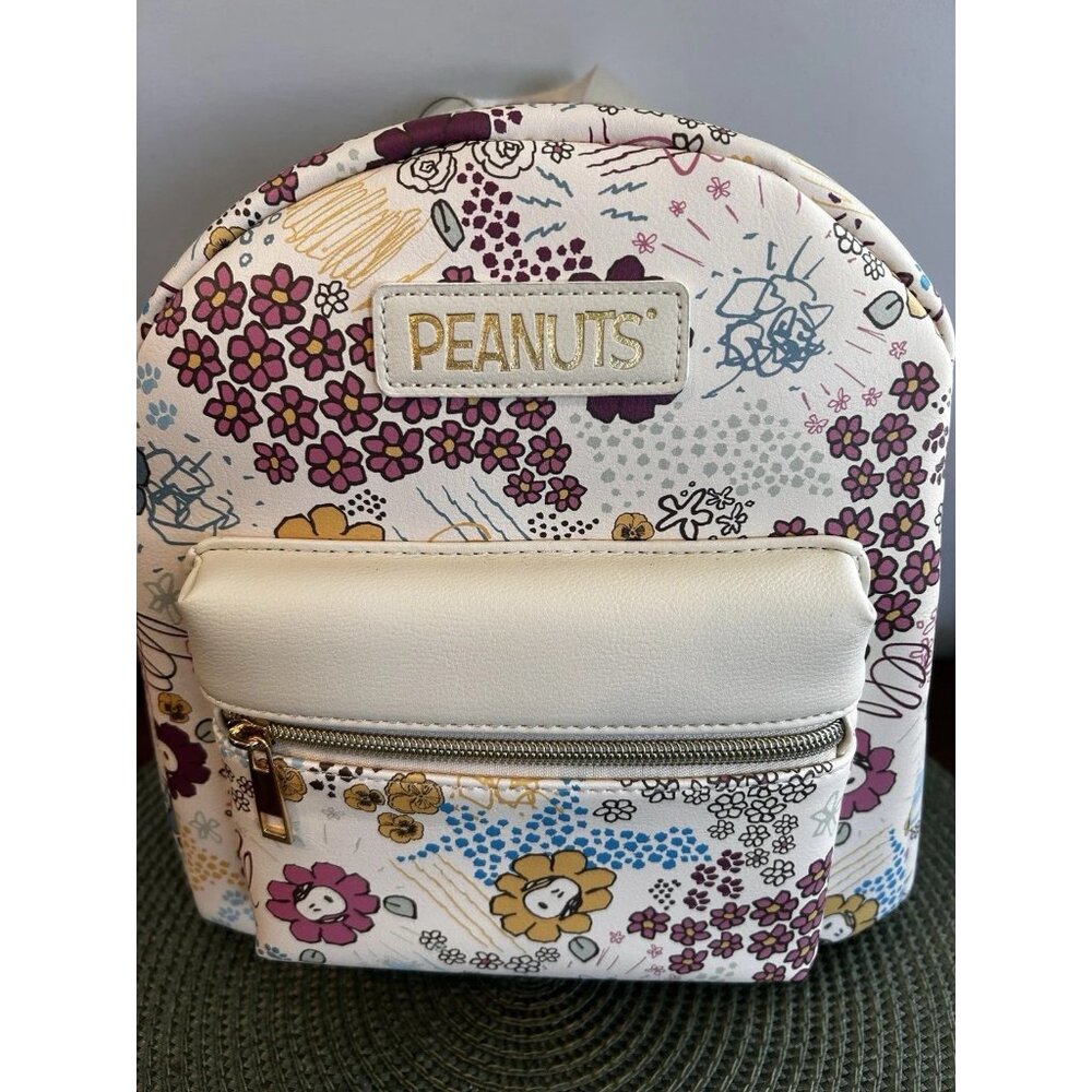 Peanuts Snoopy Cottage Floral Spring All Over Print Mini Backpack Adjustable - Picture 8 of 8